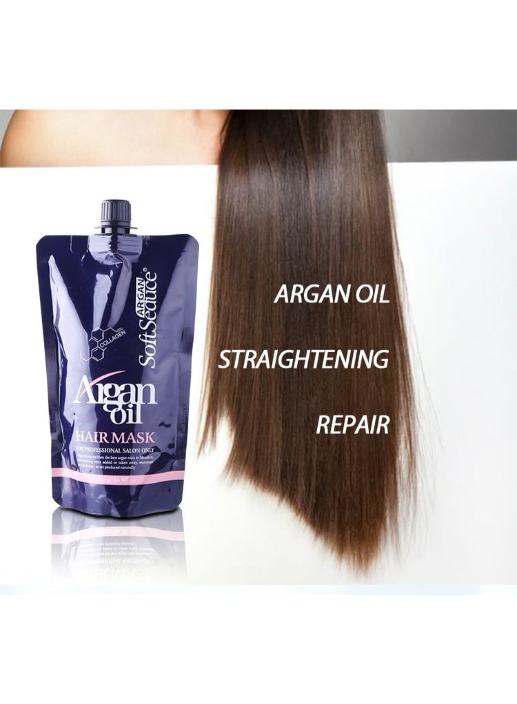 SoftSeduce Argan Oil & Collagen Hair Mask for Repair & Restoration, 500ml - Image 5