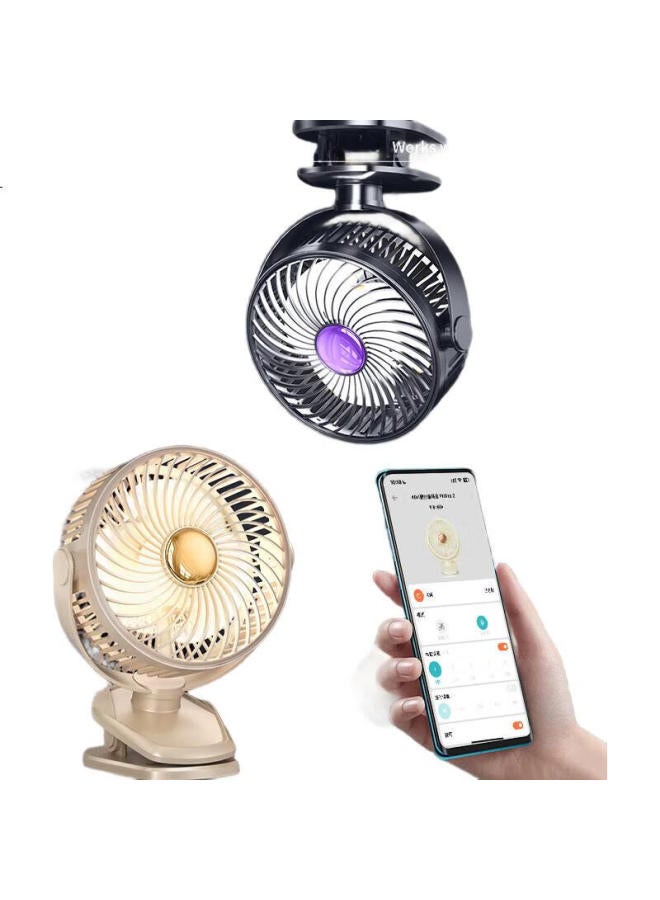 Kovol Desktop Mini Fan Compatible With Xiaomi Mi Home App Control Clip Fan Wall Fan Multi-Function Desktop Dormitory Office Wall-Mounted Mi Home Edition 100-Speed Circulating Fan - Image 3