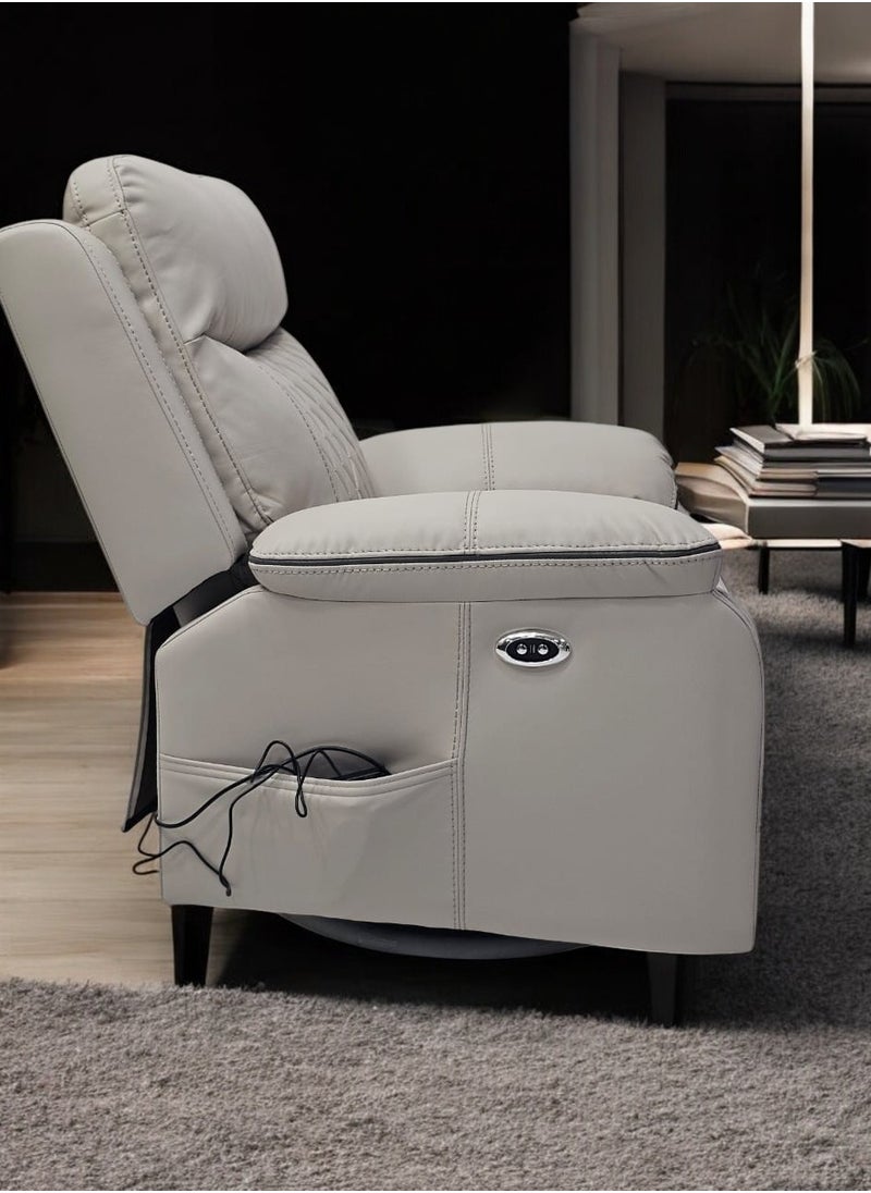 Multi Home Furniture - Electric Reclining Messenger Sofa in Beige with footrest and back rest MH-1805 Beige - Image 1