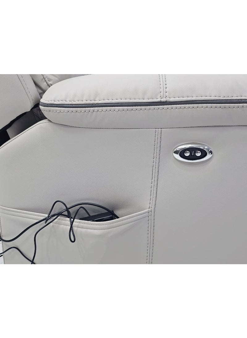 Multi Home Furniture - Electric Reclining Messenger Sofa in Beige with footrest and back rest MH-1805 Beige - Image 1
