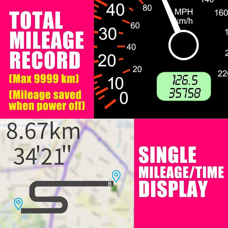 kingneed Truck GPS Speedometer 6.2 inch Extend Digital Display Vehicle Odometer Trip Meter Course Overspeed Alarm MPH/KMH - Image 3