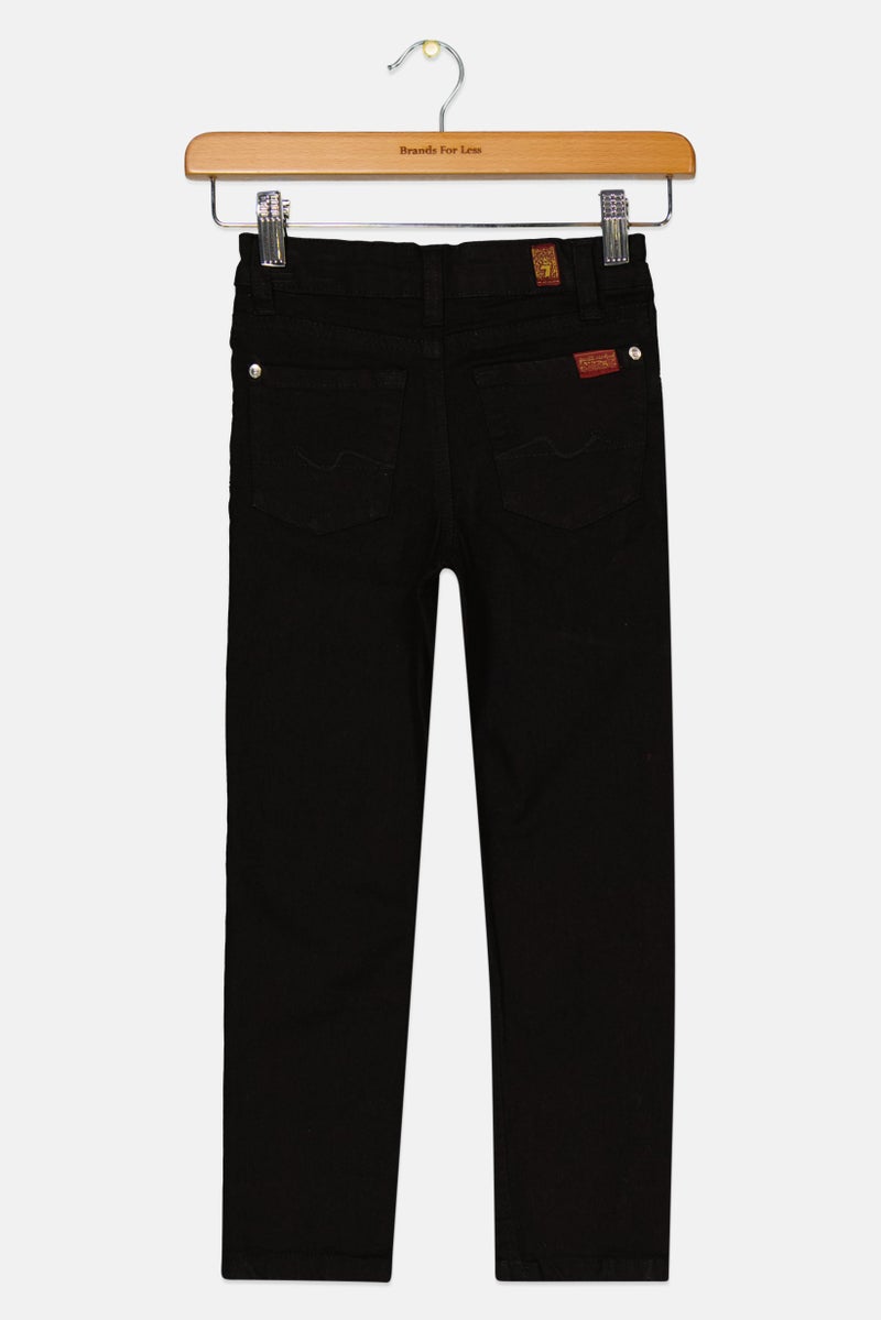 7 FOR ALL MANKIND Toddlers Boy Skinny Fit Denim Jean, Black - Image 2