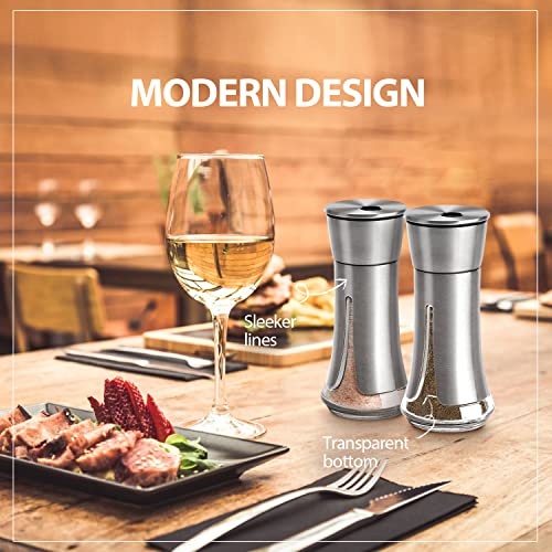 Aelga Salt and Pepper Shakers by Aelga - Salt Shaker with Adjustable Pour Holes for Himalayan, Kosher - Image 4
