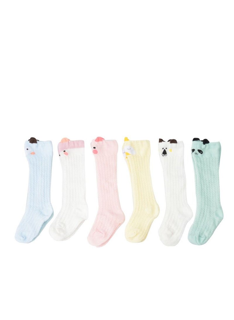 K BLOOM Summer and Autumn Children's Socks Thin Mesh Baby Anti Mosquito Socks Cartoon Long Tube High Tube Socks  - Image 1