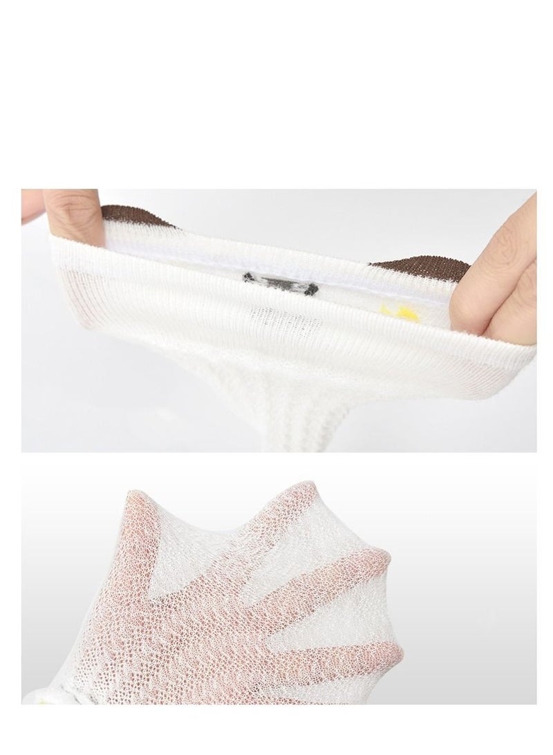 K BLOOM Summer and Autumn Children's Socks Thin Mesh Baby Anti Mosquito Socks Cartoon Long Tube High Tube Socks  - Image 3