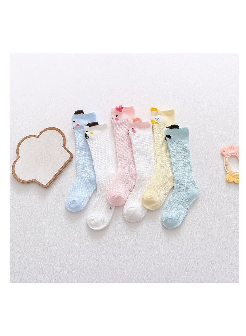 K BLOOM Summer and Autumn Children's Socks Thin Mesh Baby Anti Mosquito Socks Cartoon Long Tube High Tube Socks  - Image 4
