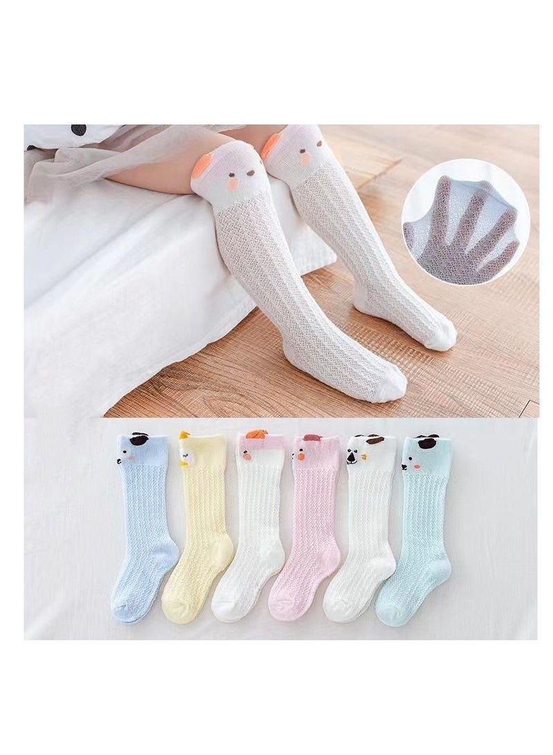 K BLOOM Summer and Autumn Children's Socks Thin Mesh Baby Anti Mosquito Socks Cartoon Long Tube High Tube Socks  - Image 2