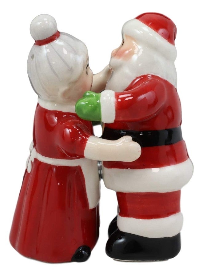 Ebros Gift Ebros 'Tis The Season Dancing Mr And Mrs Santa Claus Christmas Couple Magnetic Salt And Pepper Shakers Set Ceramic Figurines Party Kitchen Tabletop Collectible Prop Jolly Holiday Decorative - Image 5