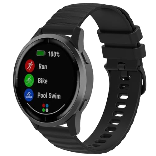 FanTEK Compatible with 18mm 20mm 22mm Watch Bands Quick Release Replacement Wristband, Silicone Sport Bands for Men Women - Image 4