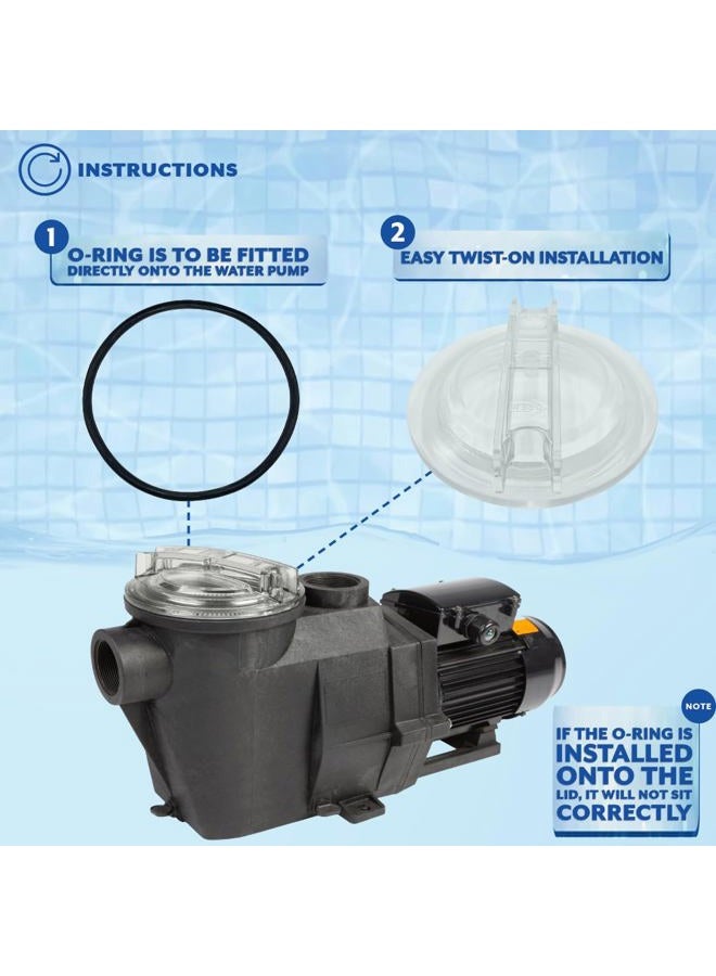 Poolzilla SPX3100D Pool Pump Lid Replacement for Hayward Super II Pump SP3000 Series Models SP3007, SP3010, Includes O-Ring, Thread Cover Lid - Image 4