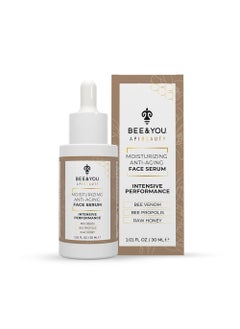 BEE and YOU Anti Aging Anti Wrinkle Face Cream Serum Dark Spot Remover Moisturizer Pore Minimizer Skin Care Bee Propolis Extract Raw Honey Bee Venom and Hyaluronic Acid 10 fl Oz