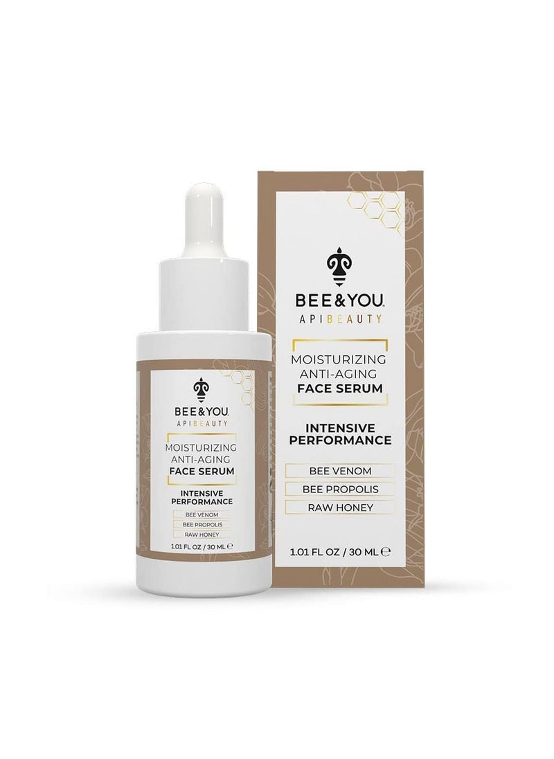 BEE & YOU - BEE and YOU Anti Aging Anti Wrinkle Face Cream Serum Dark Spot Remover Moisturizer Pore Minimizer Skin Care Bee Propolis Extract Raw Honey Bee Venom and Hyaluronic Acid 10 fl Oz - Image 1