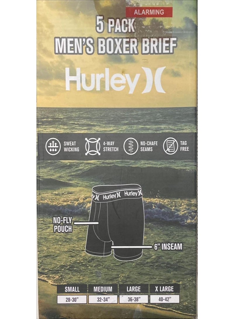 Hurley Regrind Boxer Brief (5 Pack) / Beach / Sports / Gym Performance - Image 4