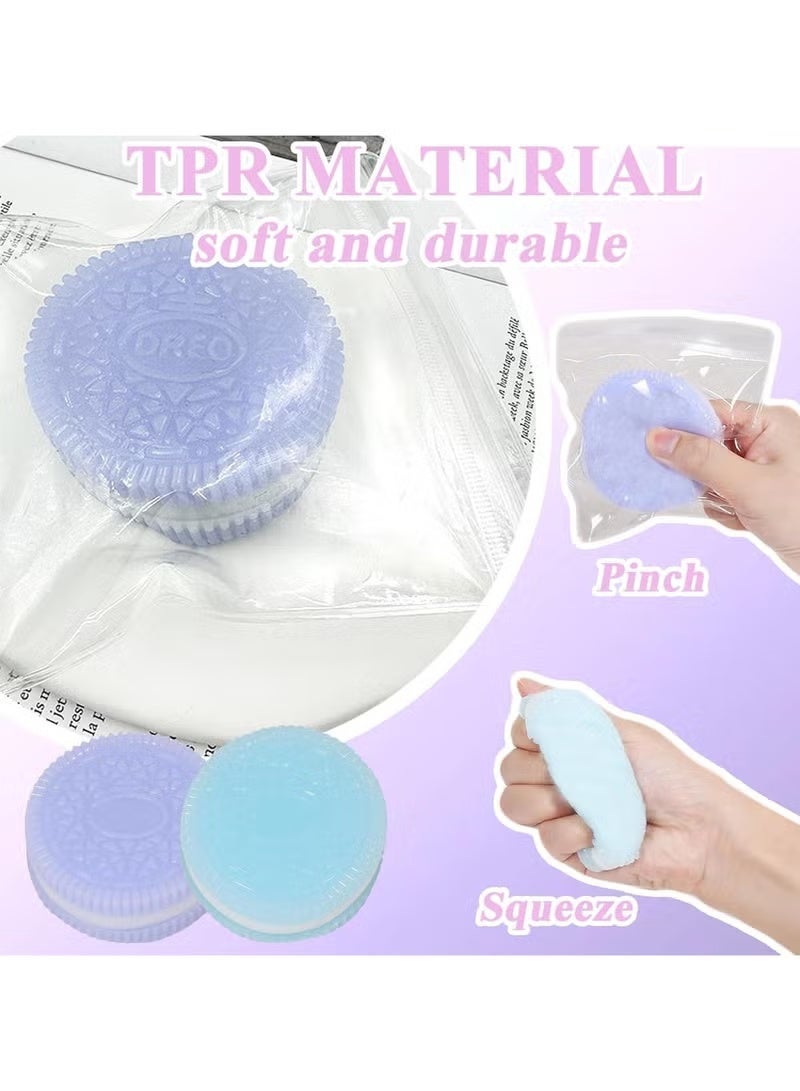2PCS Squishy Biscuit Stress Relief Toy, Pinch Decompression Toy, Realistic Sandwich Design for Anxiety and Relaxation, Perfect Desk Accessory and Fun Fidget Toy for Adults, Ideal for Stress Relief - Image 4