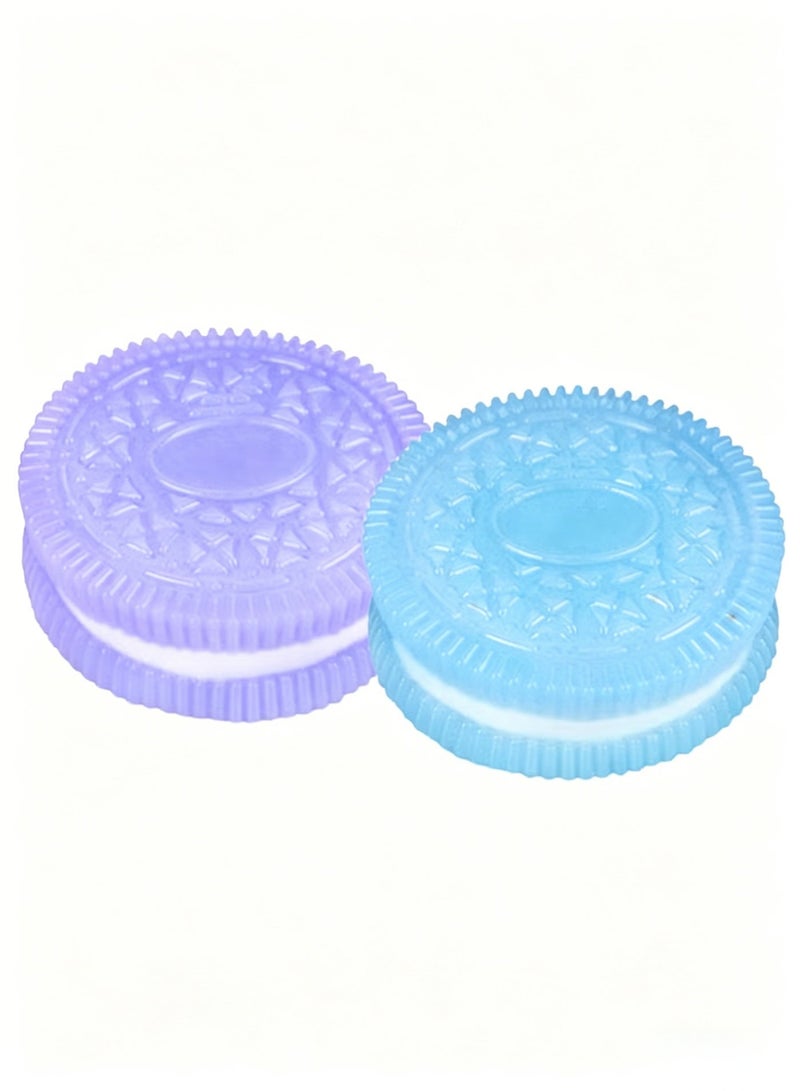 2PCS Squishy Biscuit Stress Relief Toy, Pinch Decompression Toy, Realistic Sandwich Design for Anxiety and Relaxation, Perfect Desk Accessory and Fun Fidget Toy for Adults, Ideal for Stress Relief - Image 1