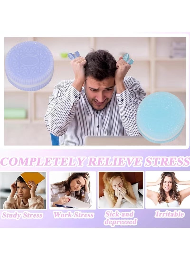 2PCS Squishy Biscuit Stress Relief Toy, Pinch Decompression Toy, Realistic Sandwich Design for Anxiety and Relaxation, Perfect Desk Accessory and Fun Fidget Toy for Adults, Ideal for Stress Relief - Image 2