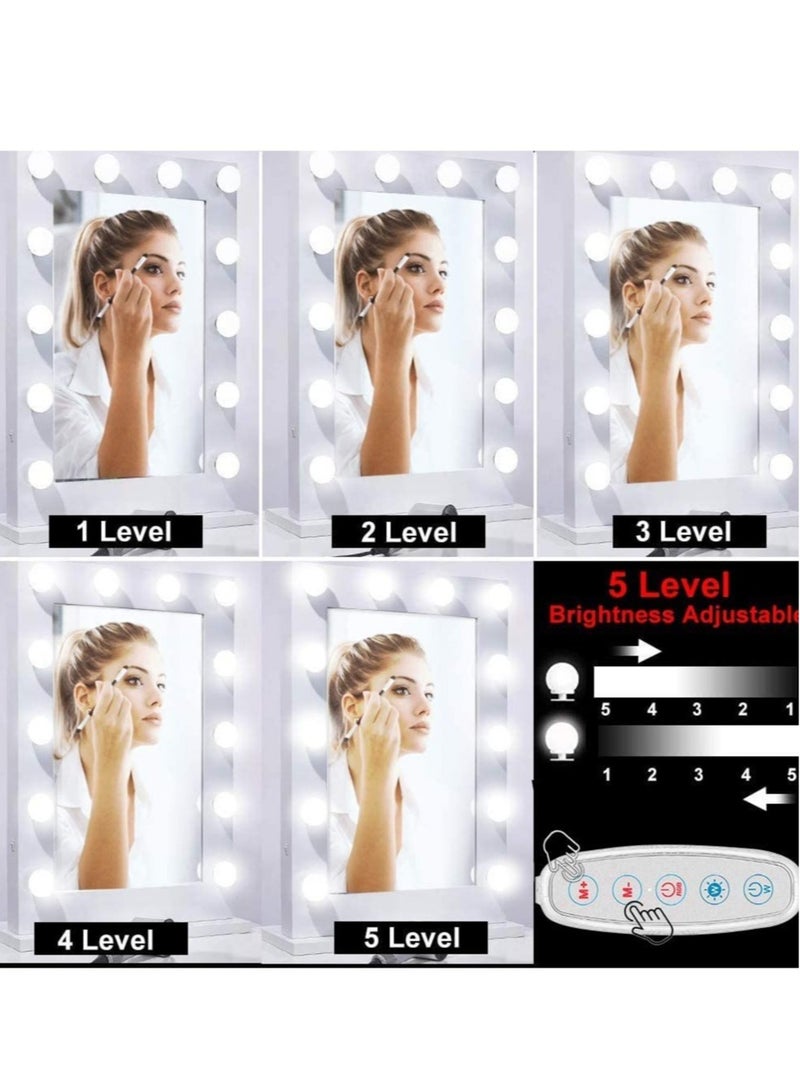 ELTRAZONE Mirror Lights Vanity Lighting 10 LED Bulb Make up Decoration Lights Hollywood Style 16 Modes Color Changing Lights for Home Bedroom Bathroom Dressing Room（USB Powered, RGBW) - Image 5