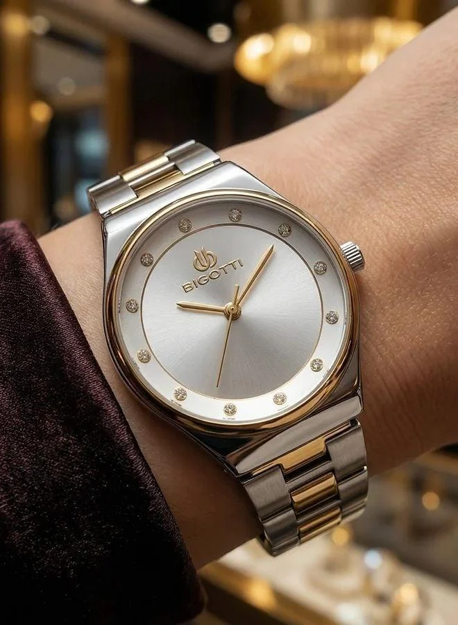 BIGOTTI Bigotti - Raffinato Women Watch | Stainless SteelBrass Case | Analog | Round Dial | Mineral Glass | Japanese Quartz | Water Resistant 30 Meters