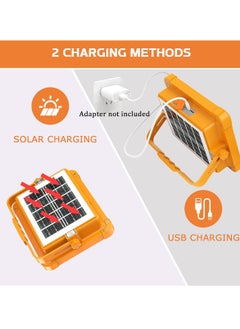 KEYANG Rechargeable LED Flood Light with Solar & USB Charging, 288 LEDs, IP66 Waterproof, Input Voltage 5V, Portable Work Light with Adjustable Stand, Power Bank Function, for Outdoor Camping Garage Emergency KY-200W  - Image 5