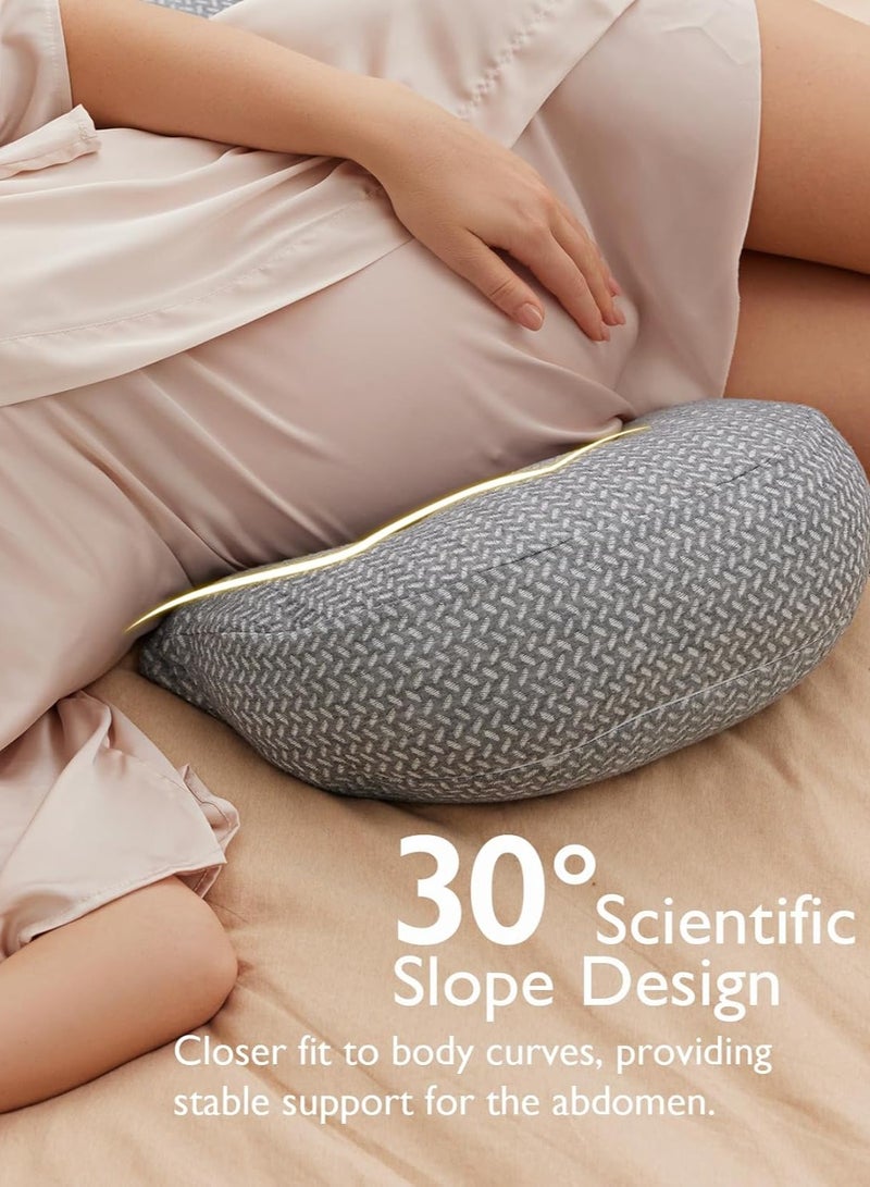 Momcozy Portable Pregnancy Pillow – W Shaped Maternity Support for Side Sleepers, Adjustable Travel Wedge Pillow for Back, Belly, and Hip Relief, Ideal for Pregnant Women  - Image 5
