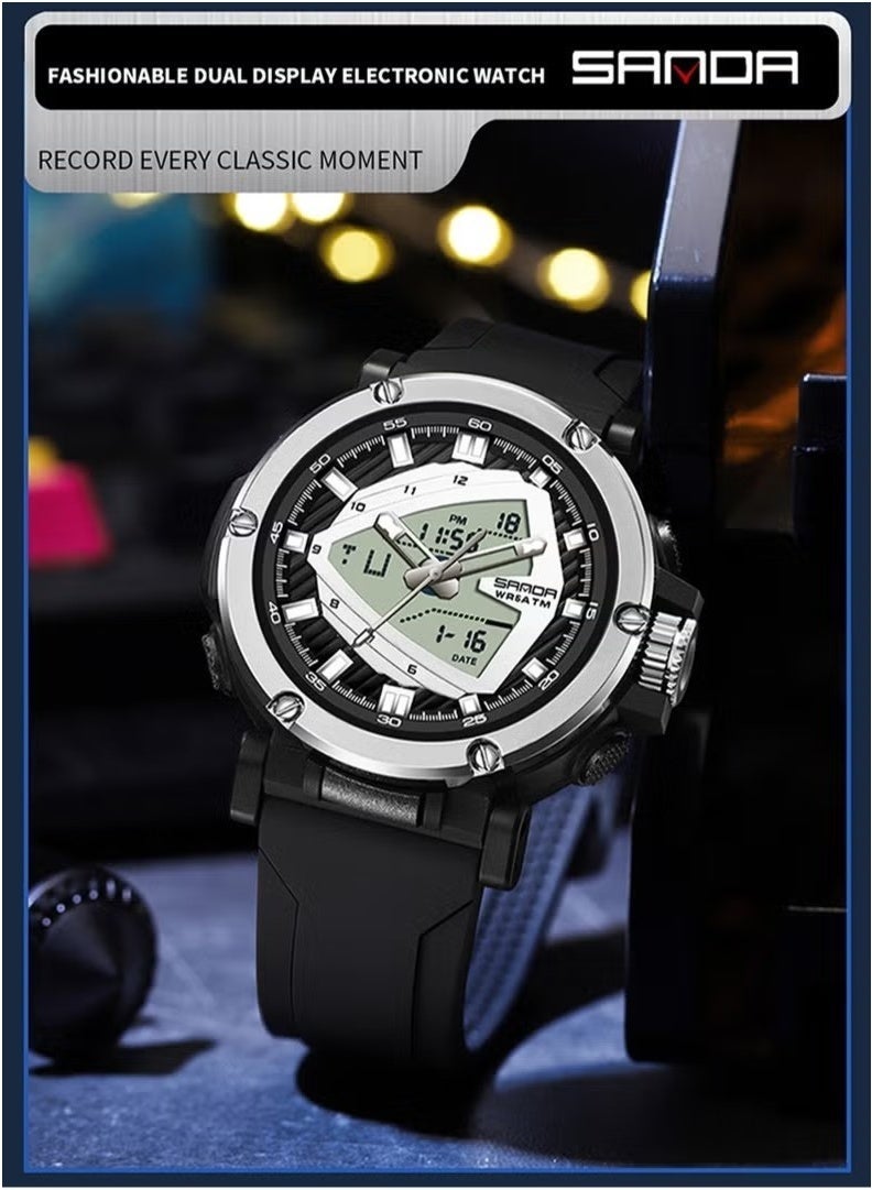 Sanda Men's Fashionable Sports Waterproof Electronic Quartz Watch - Image 5