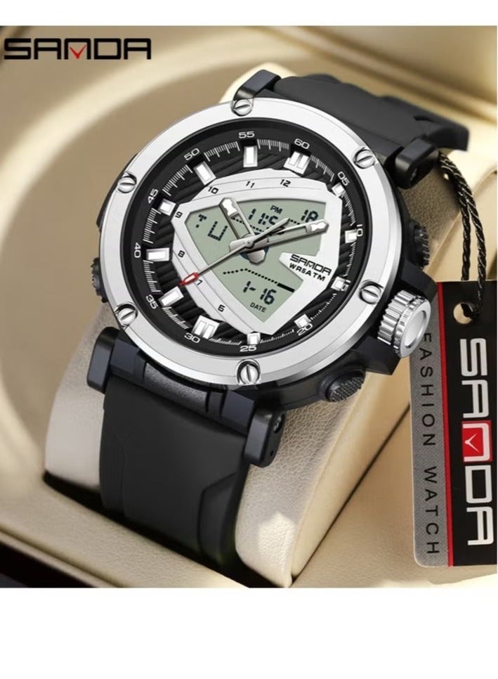 Sanda Men's Fashionable Sports Waterproof Electronic Quartz Watch - Image 1