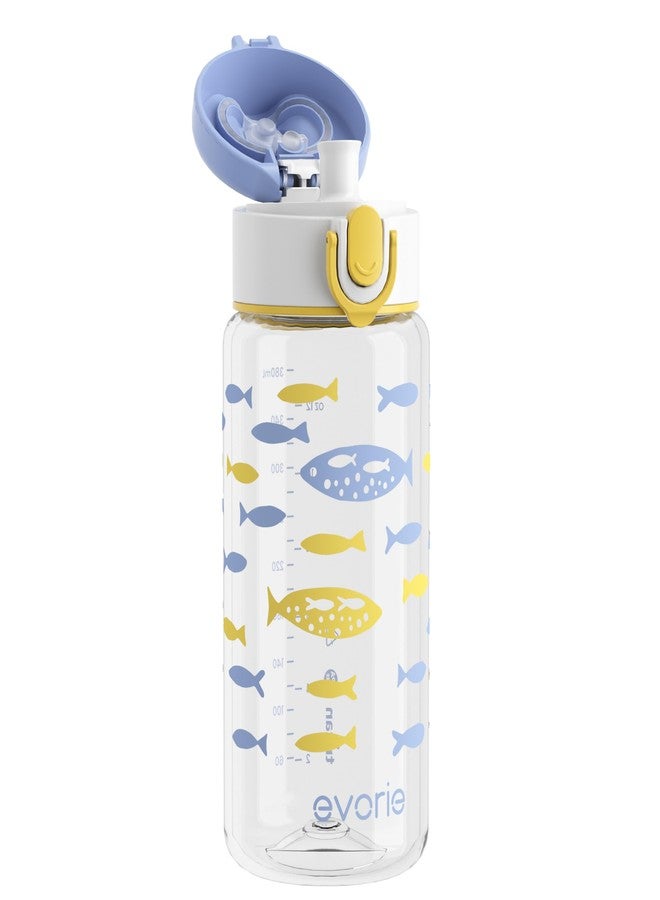 Evorie Kids Water Bottle for School, No Straw 13oz BPA Free Tritan Bottle, Leak Proof with Flip Top Lightweight for Outdoor - Image 1