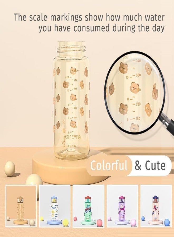 Evorie Kids Water Bottle for School, No Straw 13oz BPA Free Tritan Bottle, Leak Proof with Flip Top Lightweight for Outdoor - Image 4