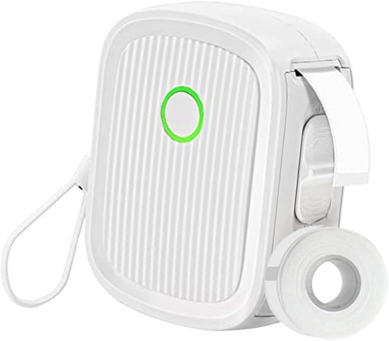 Mini Label Printer L12 Portable Thermal White Bluetooth USB Home Office - Image 1