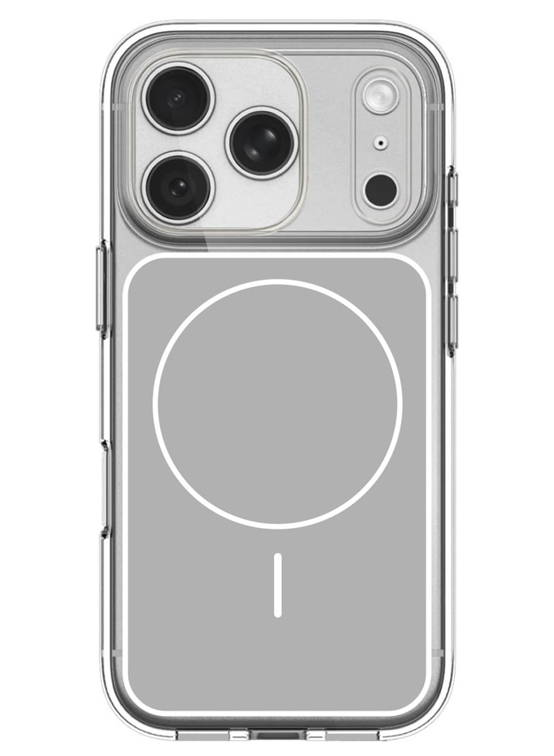 Case Cover for iPhone 17 Pro Max - Slim Magnetic Clear Shockproof Frame - Anti-Slip Grip with Full Protection - Silver - Image 4