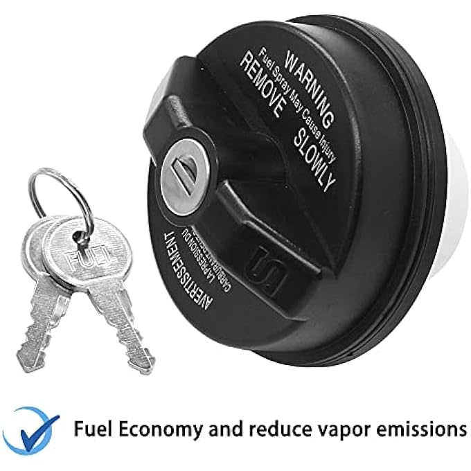 rayihni Locking Gas Cap Lock Fuel Cap For Jeep Wrangler JK TJ Liberty Cherokee Compass Grand Cherokee Commander Patriot  Chrysler 200 300 Town Country Pacifica Sebring PT Cruiser - Image 5