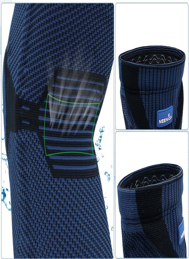 NEENCA Knee Brace With Side Stabilizers & Patella Gel Pads, Adjustable Compression Knee Support Braces For Knee Pain, Tear,Arthritis, Joint Pain Relief,Injury Recovery - Single (Dark Blue, Xxl) - Image 3