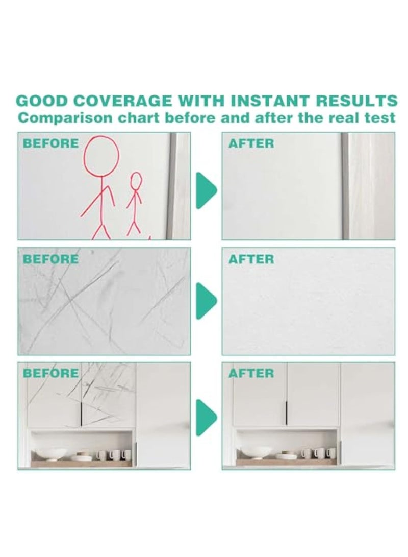 KASTWAVE 2Pcs Paint Touch Up, Multi Surface Touch Up Paint Pen, White Paint Repair, Waterproof and Quick Drying Suitable for Home Repairs, Walls, Porcelain, Cabinets, Furniture, Super Adhesion 1 Fl Oz, White - Image 5