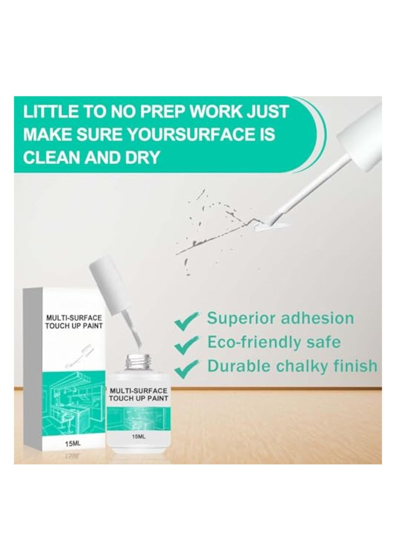 KASTWAVE 2Pcs Paint Touch Up, Multi Surface Touch Up Paint Pen, White Paint Repair, Waterproof and Quick Drying Suitable for Home Repairs, Walls, Porcelain, Cabinets, Furniture, Super Adhesion 1 Fl Oz, White - Image 2