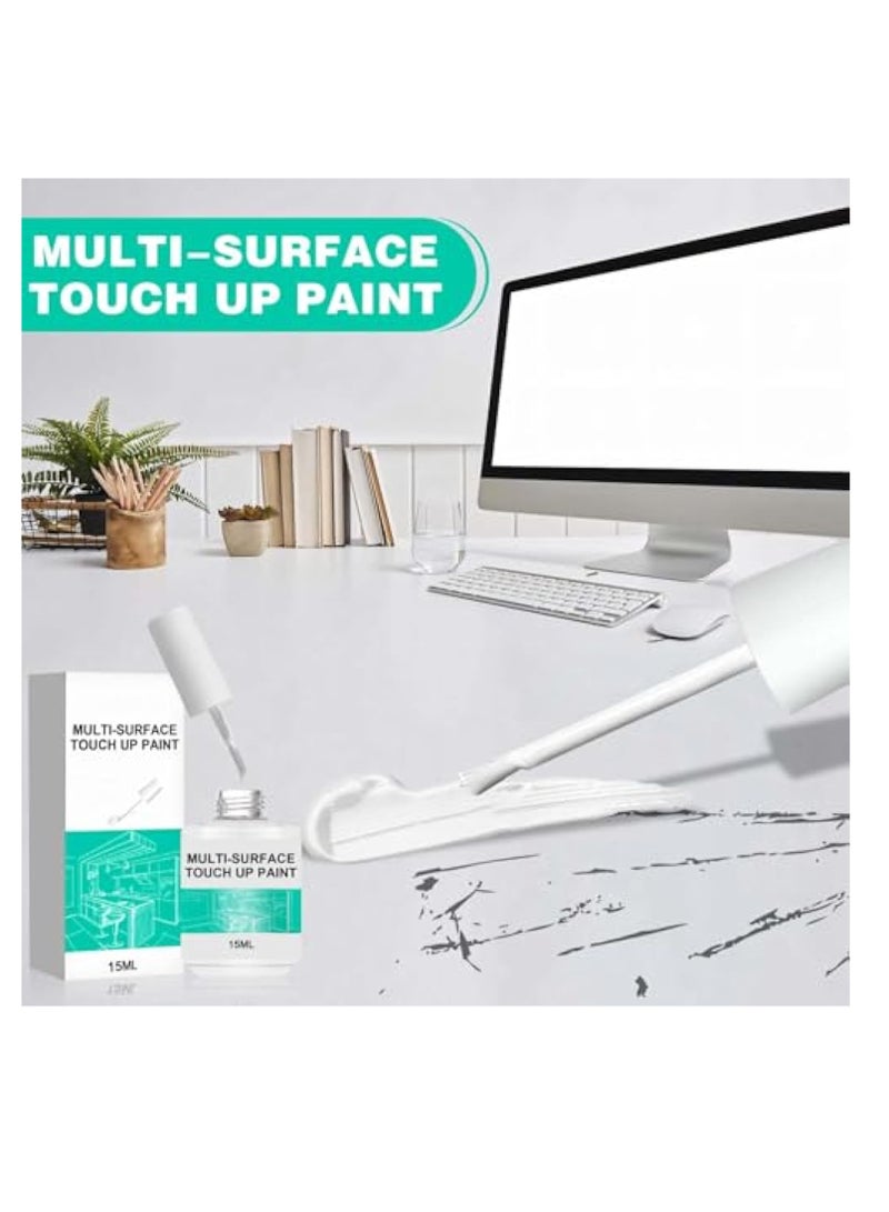 KASTWAVE 2Pcs Paint Touch Up, Multi Surface Touch Up Paint Pen, White Paint Repair, Waterproof and Quick Drying Suitable for Home Repairs, Walls, Porcelain, Cabinets, Furniture, Super Adhesion 1 Fl Oz, White - Image 3