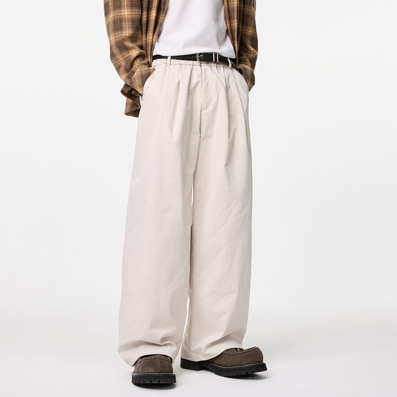 Service Daole Japanese Style Retro Double Pleated Wide Leg Pants Men'S And Women'S Loose Draped Solid Color Casual Pants Couple'S Trendy Trendy Trousers - Image 4