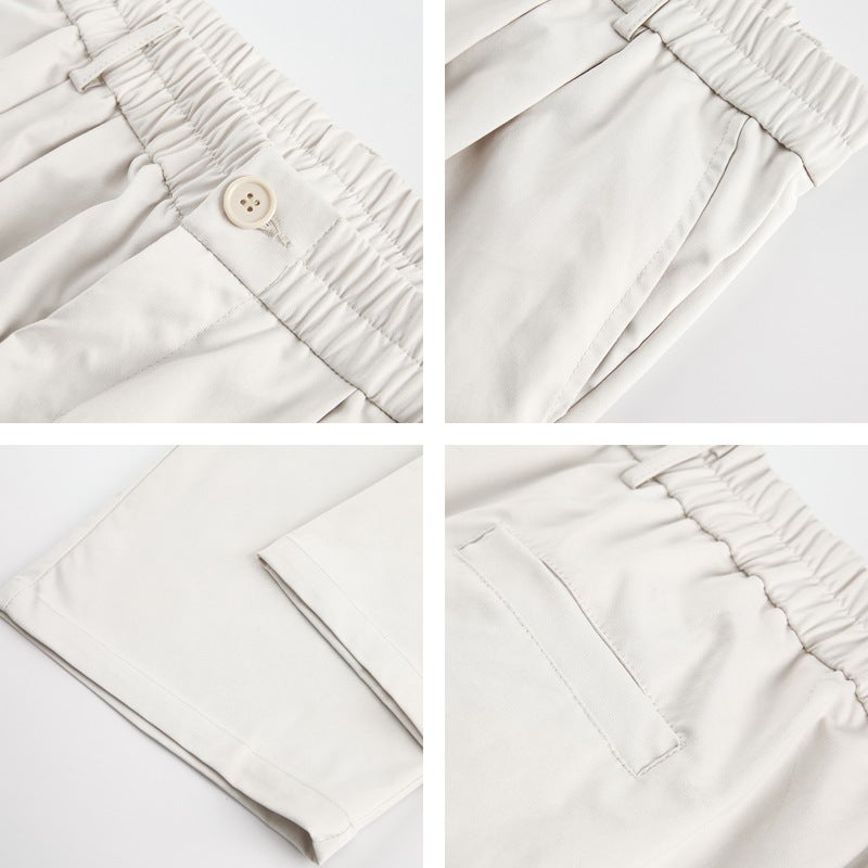 Service Daole Japanese Style Retro Double Pleated Wide Leg Pants Men'S And Women'S Loose Draped Solid Color Casual Pants Couple'S Trendy Trendy Trousers - Image 5