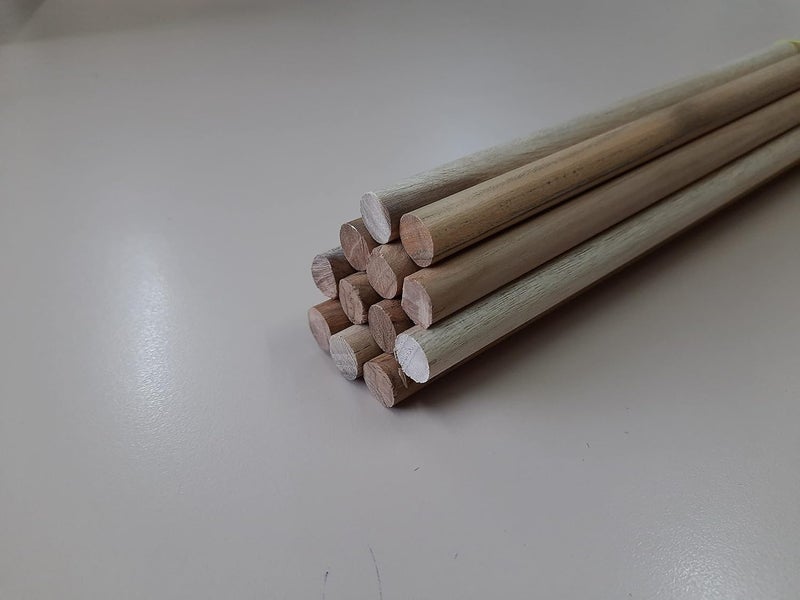 Generic Teak Wood Round Stick 30 inch Pack of 10  - Image 1