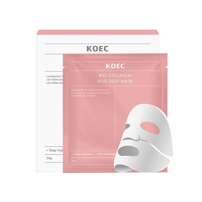 Koec Pink Polypeptide Collagen Firming Transparent Mask Hydrating And Moisturizing White Translucent Patch Mask Style - Image 1