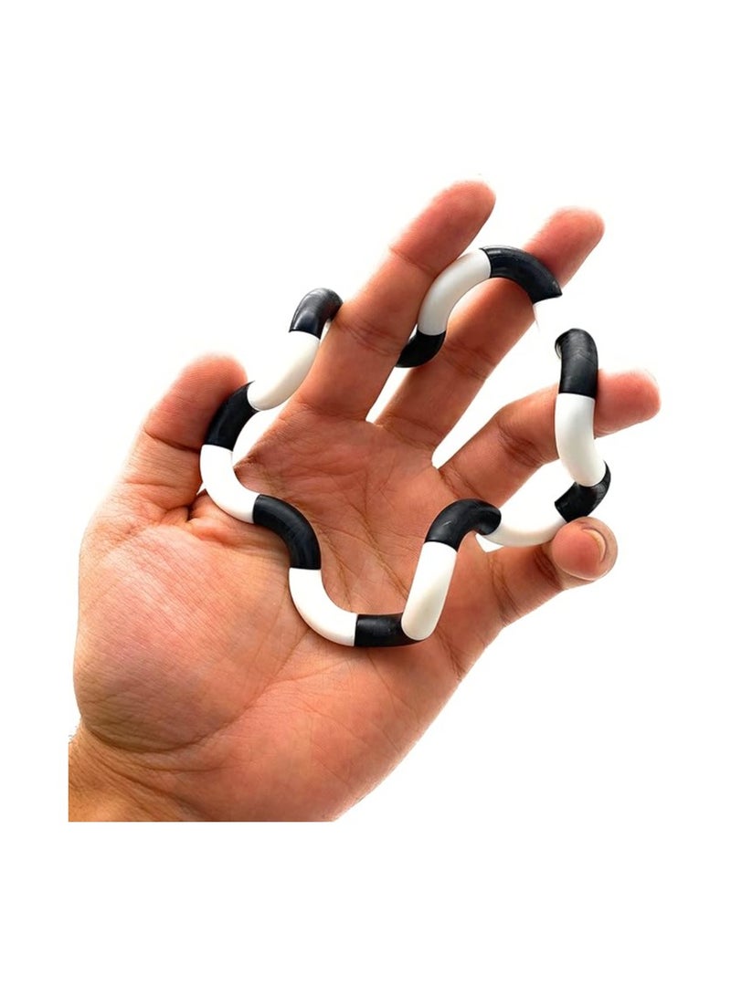 EsS Stress Relieve Tangles and Twists Fidget Toy Wacky Tracks For Kids And Adults, Relieve Stress, Anxiety Cool Hand Mini Toy, Kill Time Toys Blue/White - Image 2