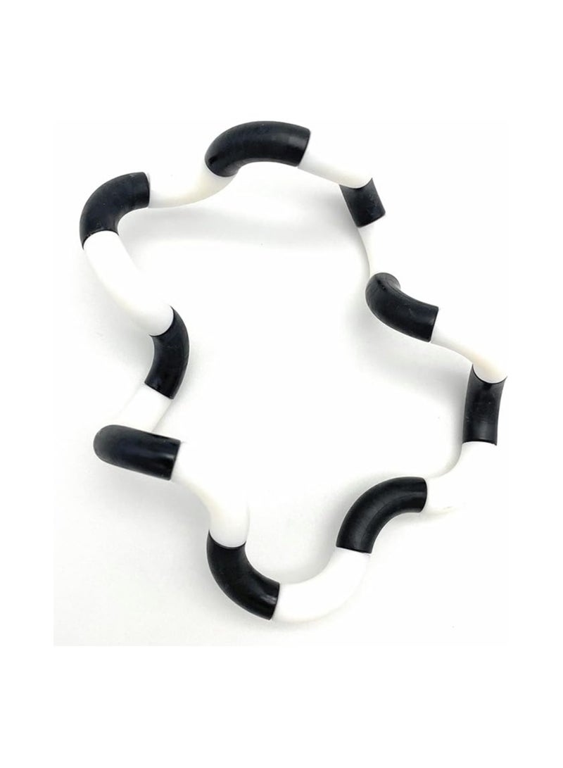 EsS Stress Relieve Tangles and Twists Fidget Toy Wacky Tracks For Kids And Adults, Relieve Stress, Anxiety Cool Hand Mini Toy, Kill Time Toys Blue/White - Image 1