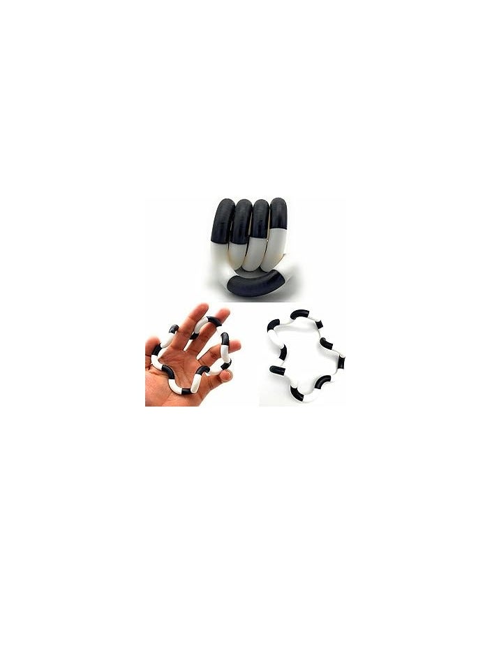 EsS Stress Relieve Tangles and Twists Fidget Toy Wacky Tracks For Kids And Adults, Relieve Stress, Anxiety Cool Hand Mini Toy, Kill Time Toys Blue/White - Image 3