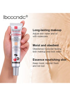 ibcccndc Color Correcting CC Cream With Centella, Multi-Purpose Skin Tone Adjusting CC Cream Concealer Full Coverage, SPF 25 Sunscreen Moisturizing Pre-Makeup Primer Brightening For Mature Skin (LIGHT)  - Image 5