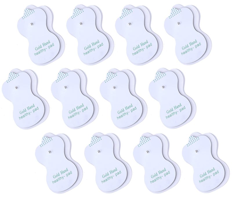 Agam Tens Digital Therapy Electrode Pads for Back Physiotherapy Machine Massager Electrodes (Pack of 12), White - Image 1