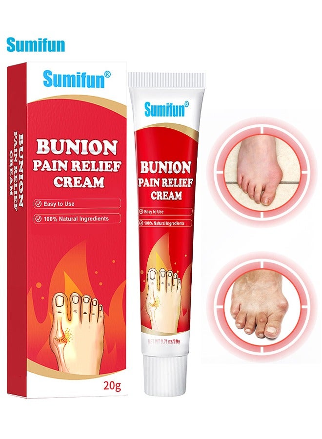 Sumifun Bunion Pain Relief Cream, Toe Joint Valgus Corrector Cream, Healing Ointment For Gout Topical Arthritis Pain Relief For Joint Toe Relief Stiffness Gout Cream, Bunion Cream For Bunion And Toe Swelling  - Image 1