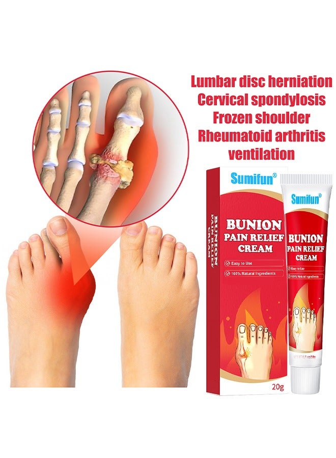 Sumifun Bunion Pain Relief Cream, Toe Joint Valgus Corrector Cream, Healing Ointment For Gout Topical Arthritis Pain Relief For Joint Toe Relief Stiffness Gout Cream, Bunion Cream For Bunion And Toe Swelling  - Image 5