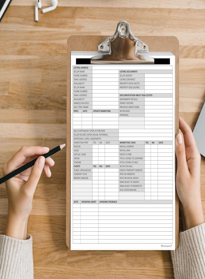 Life Charge Real Estate Agent Supplies - Home Seller Client Log to include in Listing File Folders. Realtor Log to Track Seller Needs, Home Showings & Agent Activity. 50 Page Notepad. 8.5 X 11. Made in the USA. - Image 5
