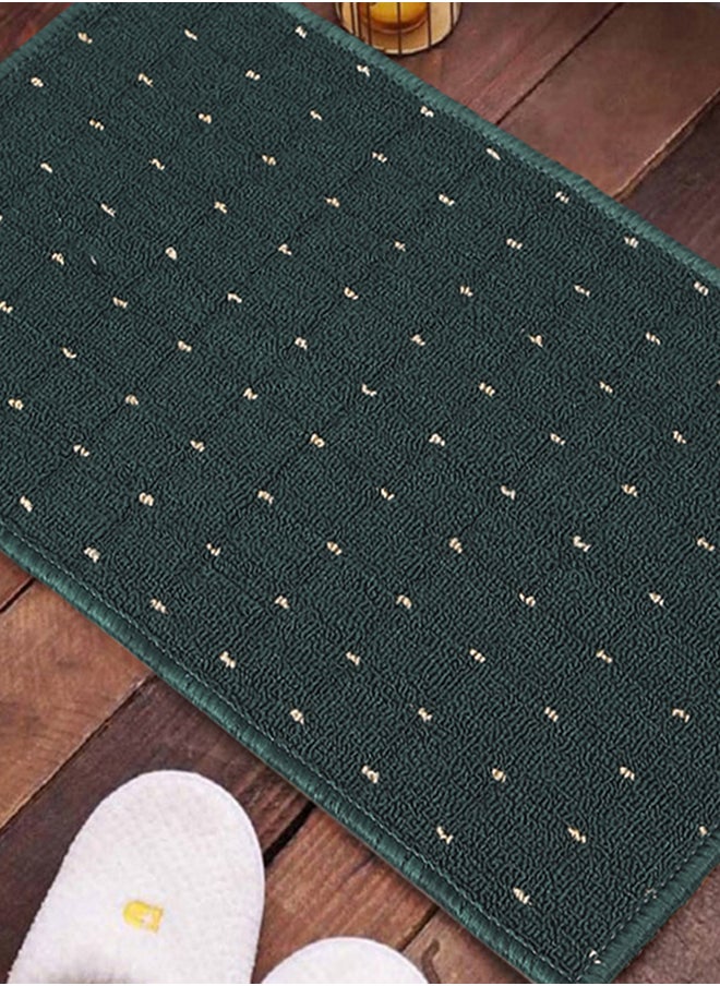 Status Contract Anti Slip Front Dot Doormat| Living Room Rug for Entrance Door|Polypropylene Floor Mat for Home (Green), 38 X 58 Cm  - Image 1