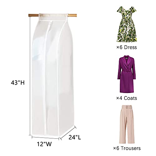 XIAKE Garment Cover Three-Dimensional Dust Cover Coat Hanging Clothes Storage Bag Premium Thickened Clothing Organizer Moisture-Proof Dust-Proof Clothes Cover - Image 3