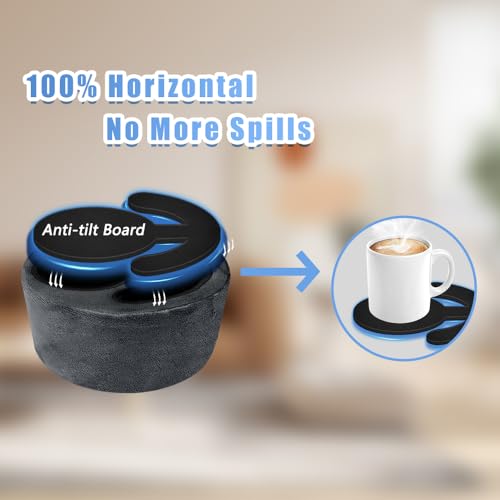 Xchouxer Couch Cup Holder Pillow, Sofa and Bed Organizer Caddy for Drinks, Remotes, Phones (Gray) - Image 3